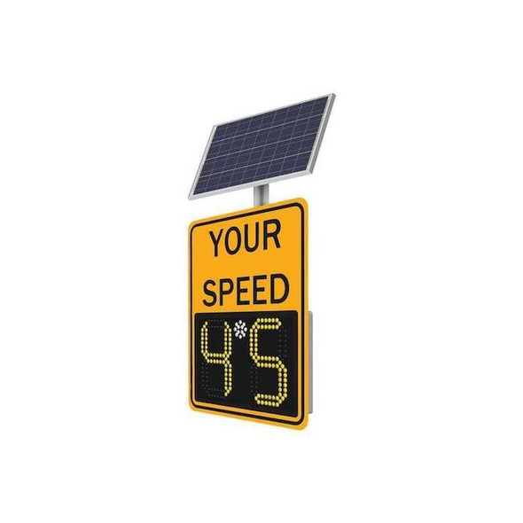 Tapco LEDRadarSpeedDisplaySign,Yellow,Solar 126998