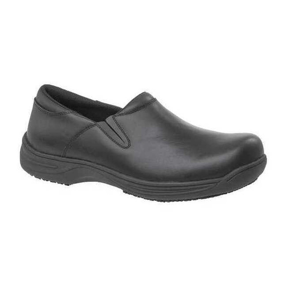 470, Women's Loafer Shoe, 9 Wide, Leather, 4 in Height, Black