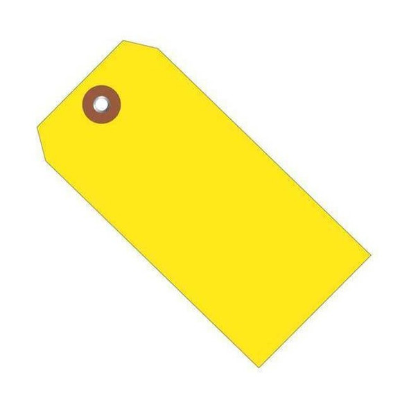 Partners Brand Plastic Shipping Tags, 6 1/4" x 3 1/8", Yellow, PK100 G26059