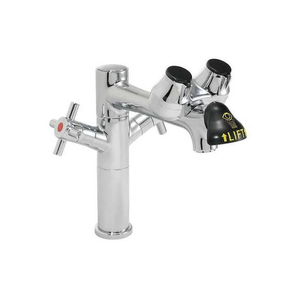 Eyewash/Faucet Combination, Counter Mount, Counter Mounted, 10.0 H., 7.63 W