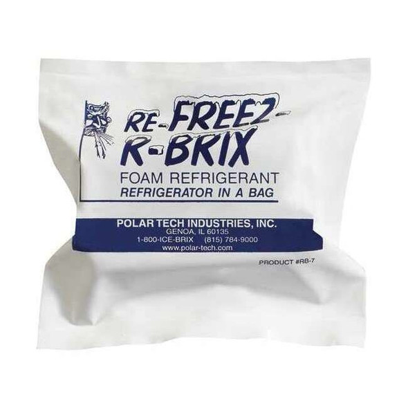 Re-Freez-R-Brix Cold Bricks, 4 1/2" x 2" x 1 1/2", White, PK48 RB7