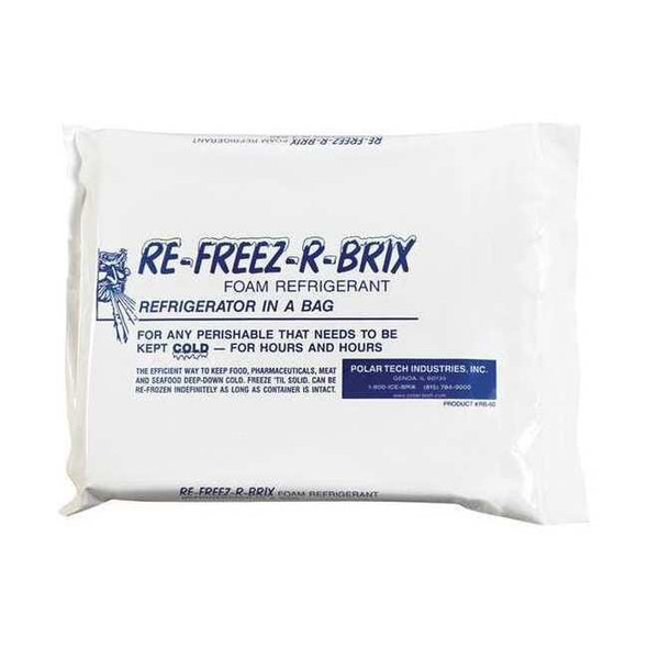 Re-Freez-R-Brix Cold Bricks, 9" x 8" x 1 1/2", White, PK6 RB60