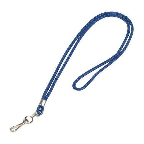 Partners Brand Lanyard,Standard,Hook,36",Blue,PK24, Blue, Nylon, 24 PK LY102