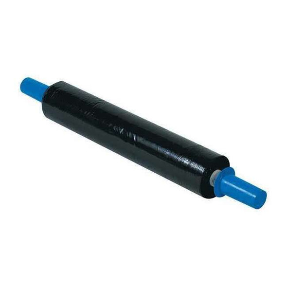 UVI Stretch Film,20"x80ga.x1000ft.,PK4, 20" W x 1000' L, Black