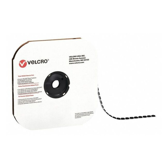 Velcro Brand Tape,Dots,Loop,5/8",Blk,PK1200, Disc, Black, 1200 PK VEL171