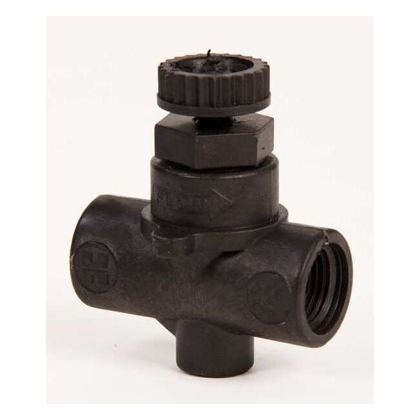 Hayward Flow Control Needle Valve, Straight, PP/FPM, 1/2", Threaded NVA4050T