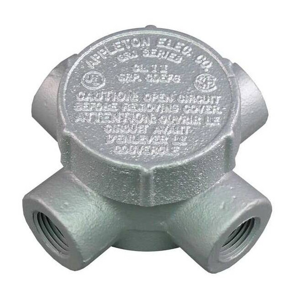 Appleton Electric Conduit Outlet Body,Iron,Trd Sz 3/4in GRJX75