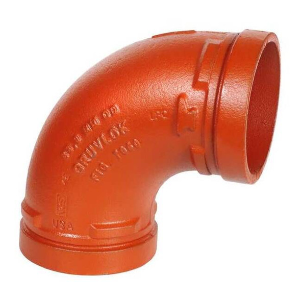 Gruvlok Elbow, 90 Degrees,4",Iron,1000 psi 0390014306