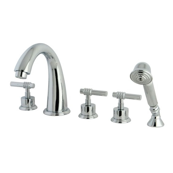 Kingston Brass Roman Tub Faucet, Polished Chrome, Deck Mount KS23615ML