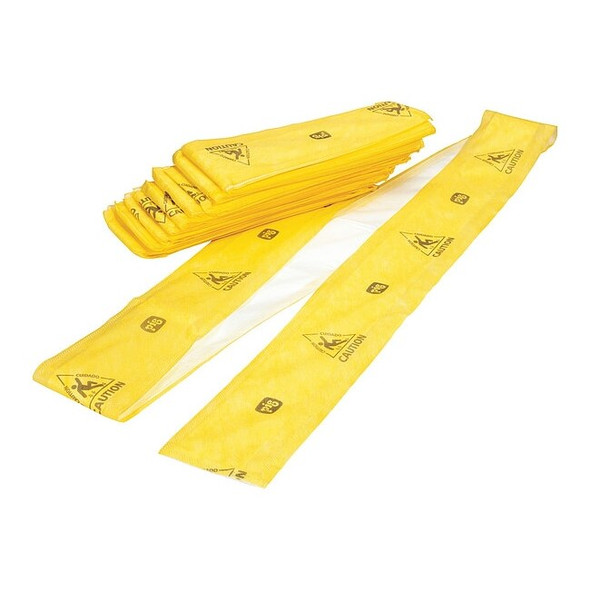 Pig Sorbent Strip, 26 gal, 5 in x 120 in, Universal, Yellow, 10 PK WTR002
