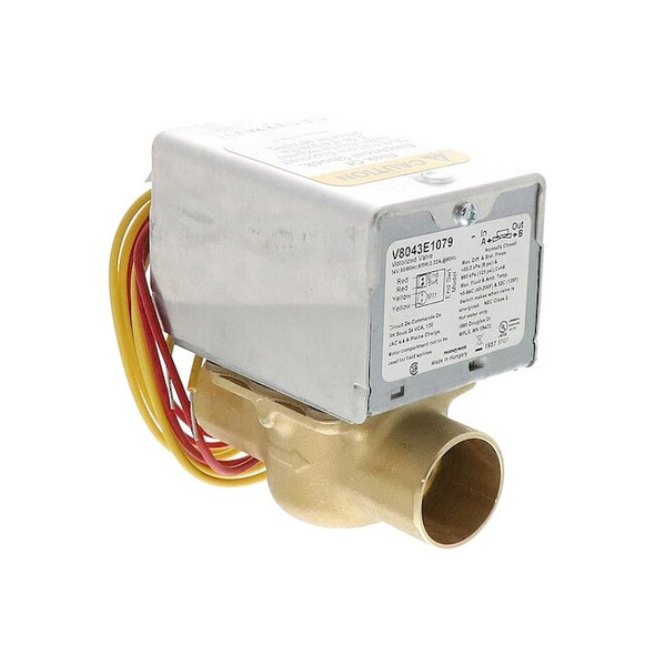 Honeywell Home Zone Valve,Sweat,Sz ID 1In V8043E1079