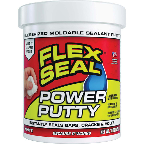 Flex Seal Power Putty 16 Oz. White Multi-Purpose Adhesive PPFSWHTR16