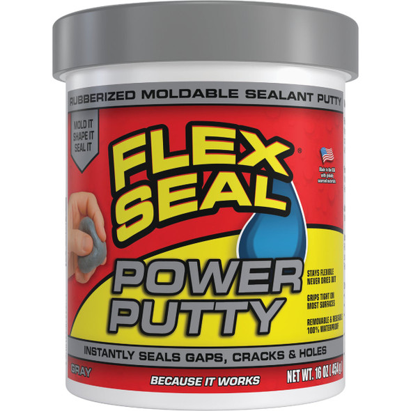 Flex Seal Power Putty 16 Oz. Gray Multi-Purpose Adhesive PPFSGRYR16