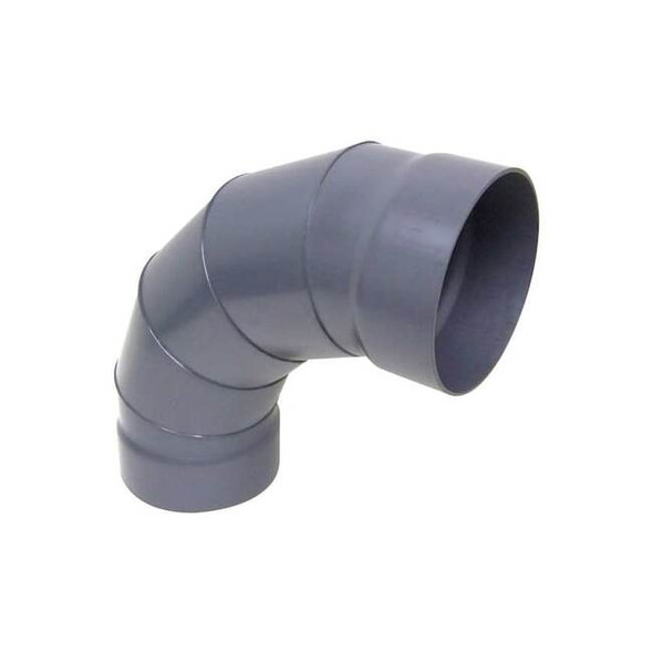 Plastic Supply 90 Degree Elbow, 8 in Duct Dia, Type I PVC, 16" L PVCEC08