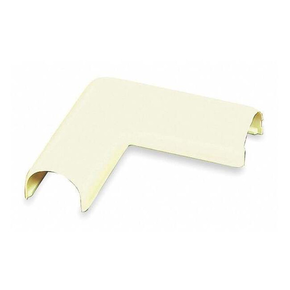 Flat Elbow Raceway, 300 Series, 1 Channel, 1/2 in W, 1/4 in H, 1-3/4 in L, Ivory