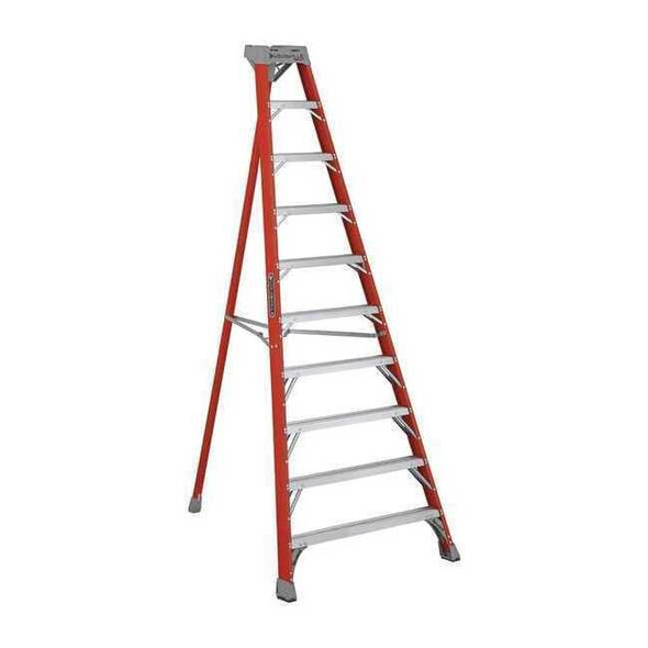 Louisville 10 ft Fiberglass Tripod Stepladder, 300 lb Capacity FT1510