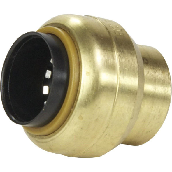 U518LFA SharkBite 3/4 In. Push-to-Connect Brass End Push Cap