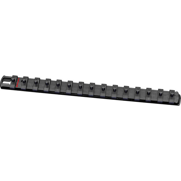 13” Magnetic Socket Organizer with 15 Twist Lock Clips - Black-1/4” 8423M