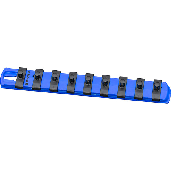 8” Socket Organizer and 9 Socket Clips - Blue - 1/4” 8407