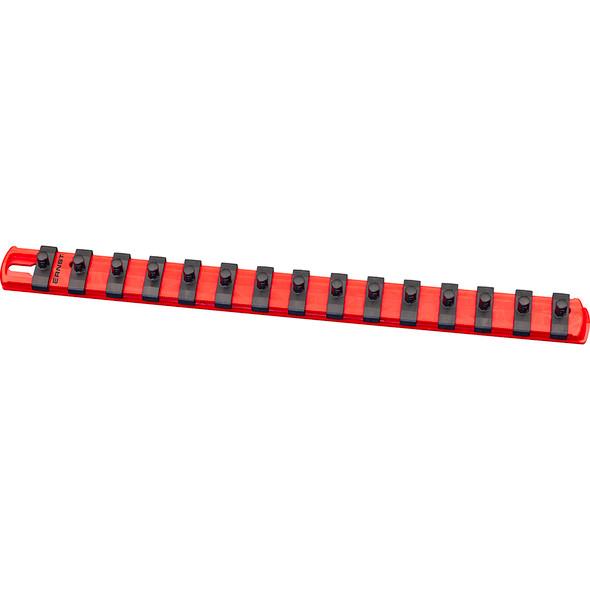 13” Socket Organizer with 15 Twist Lock Clips - Red - 1/4” 8414