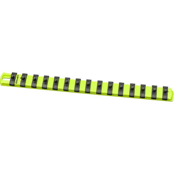 13” Socket Organizer with 15 Twist Lock Clips - HI-VIZ - 1/4” 8437HV