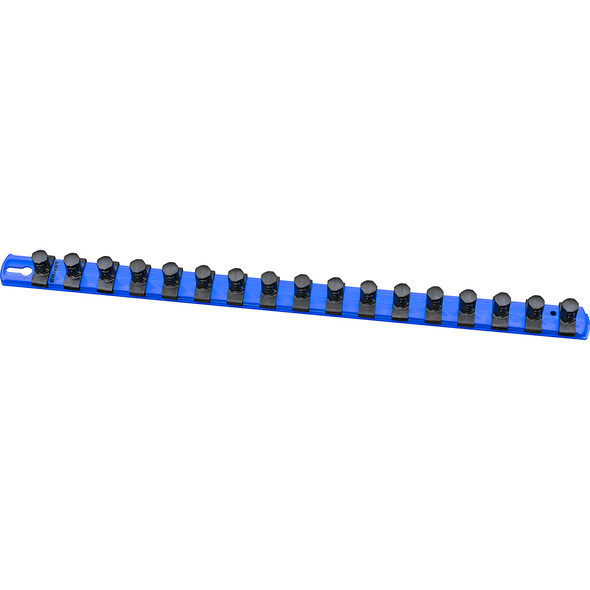 18” Socket Organizer with 17 Twist Lock Clips - Blue - 1/2” 8405