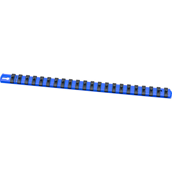 18” Magnetic Socket Organizer with 22 Twist Lock Clips - Blue - 1/4” 8403M