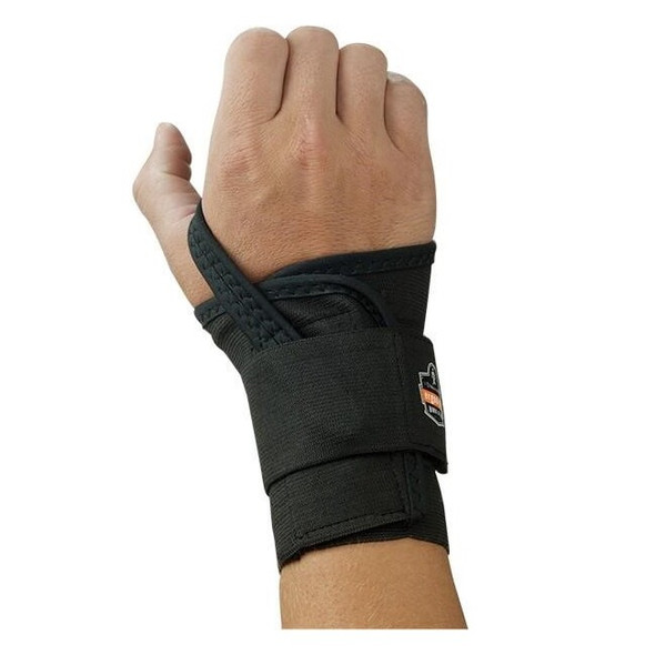 Ergodyne® ProFlex® 4000 Single-Strap Wrist Support, Left, Large, Black, 1/Each