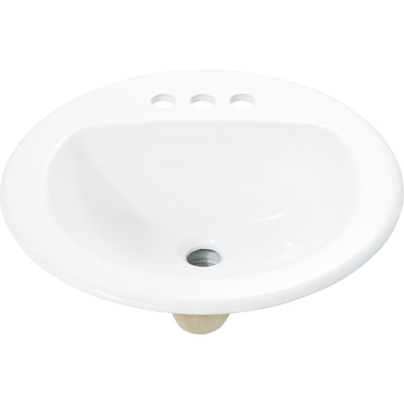 Common Goods Grove Round Drop-In White Bathroom Sink 106 412614