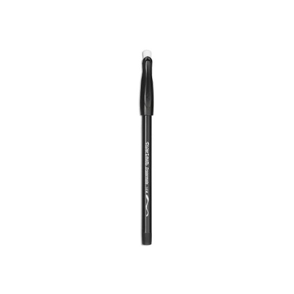 Paper Mate Pen,Erasermate,Bp,Med,Bk,PK12 3930158
