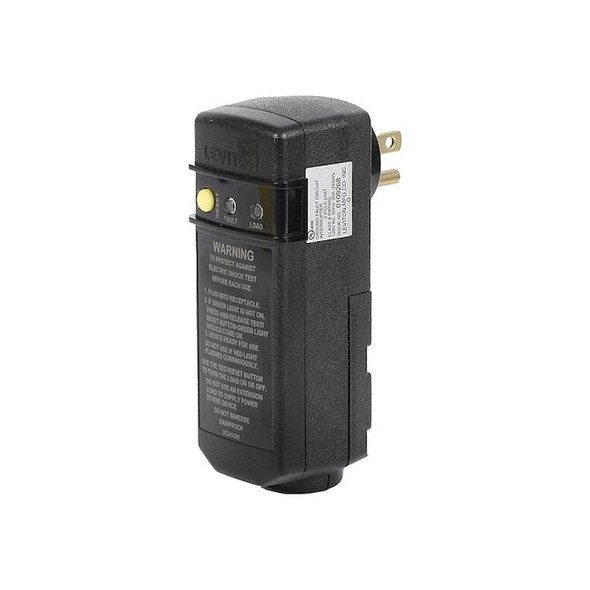 Leviton GFCI, Black, 0 Outlet GSRA2