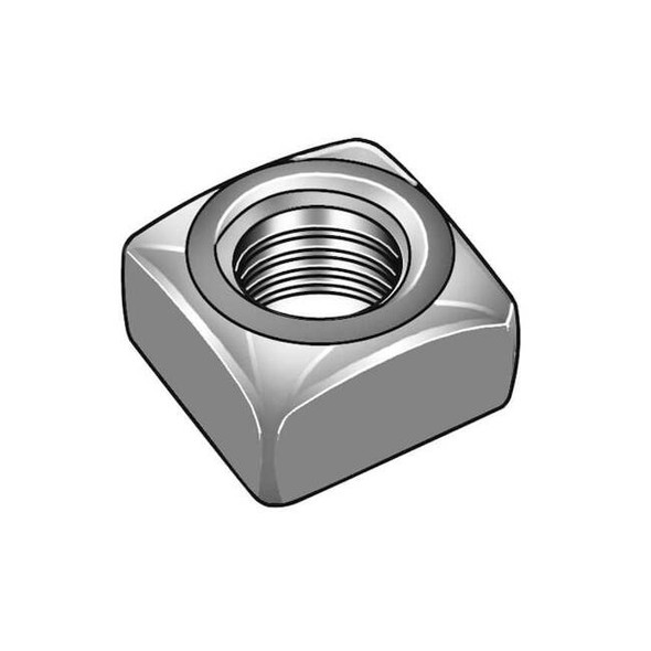 1/4"-20 Carbon Steel Plain Finish Square Nut - Heavy, 50 pk.
