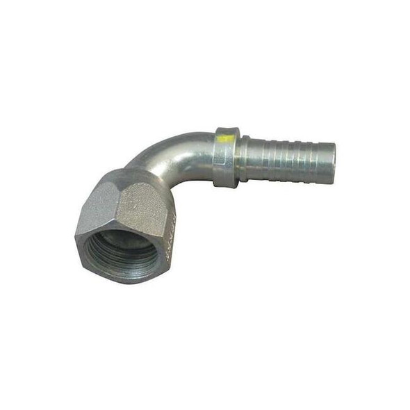 Eaton Aeroquip Crimp Fitting,90 deg.,3/8" ID,3/4",FJIC FC4098-0808S
