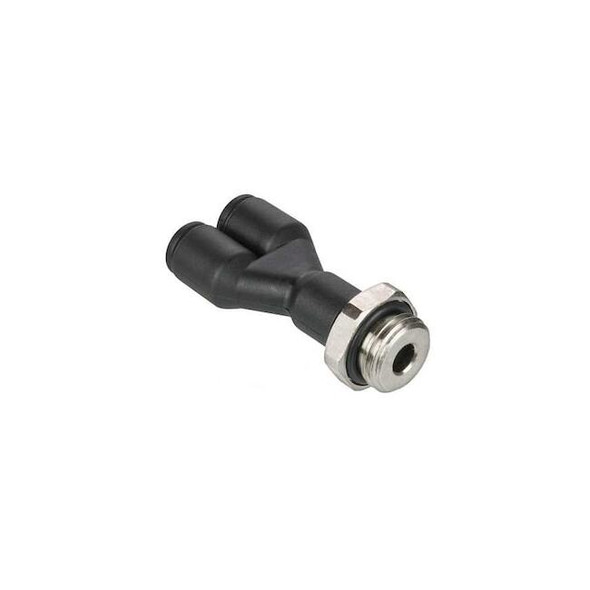 Legris Metric Push-to-Connect Fitting, Polymer, Black 3158 06 19