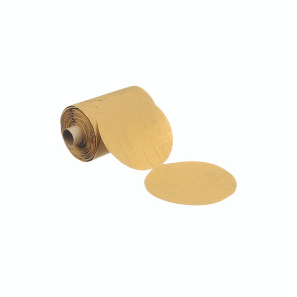 Stikit™ Gold Paper Disc Roll 216U, Aluminum Oxide, 5 in dia x NH, P80 Grit, Die 500X