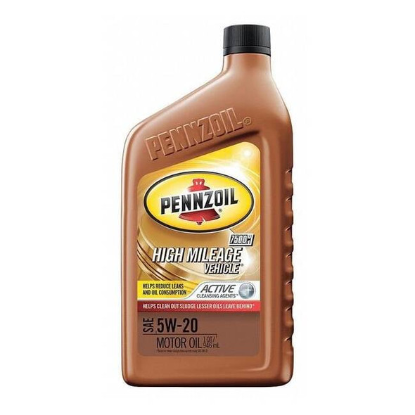 Pennzoil Engine Oil, 5W-20, 1 Qt., Hi Mileage 550022818