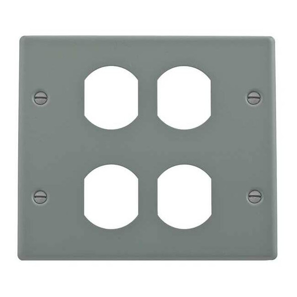 Hubbell Wiring Device-Kellems Duplex Plate,Ivory,Steel,Plates HBL4747BBIV