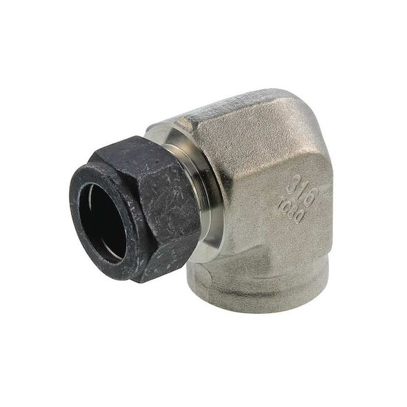 Parker 1/4" x 1/2" FNPT x CPI SS Female 90 Degree Elbow 8-4 DBZ-SS