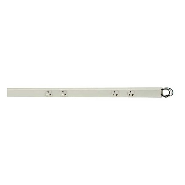 Hubbell Wiring Device-Kellems Prewired Raceway,8 Outlets,White PT205112