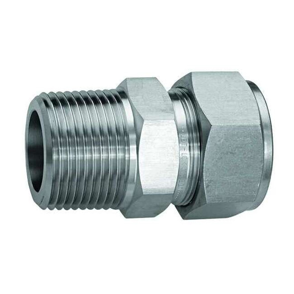 Ham-Let 1/8" x 15/64" LET-LOK x MNPT SS Male Connector 768L-SS-6MM X 1/8