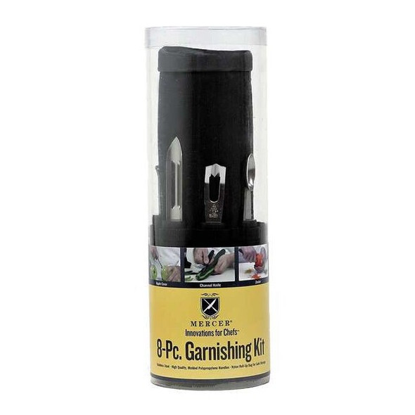 Mercer Cutlery Garnishing Kit,9.25 in L,Black M40000P
