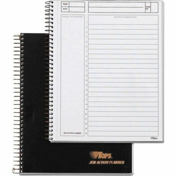 TOPS Professional Appointment Book - Wire Bound - Black Cover - 1 Each 63828 SPR-TOP63828