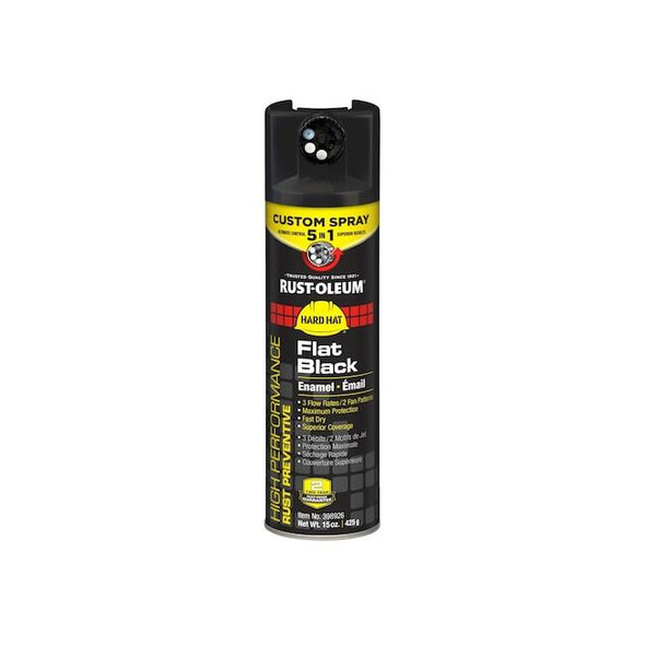 Rust-Oleum Spray Paint,Exterior,15 oz,Black 398926