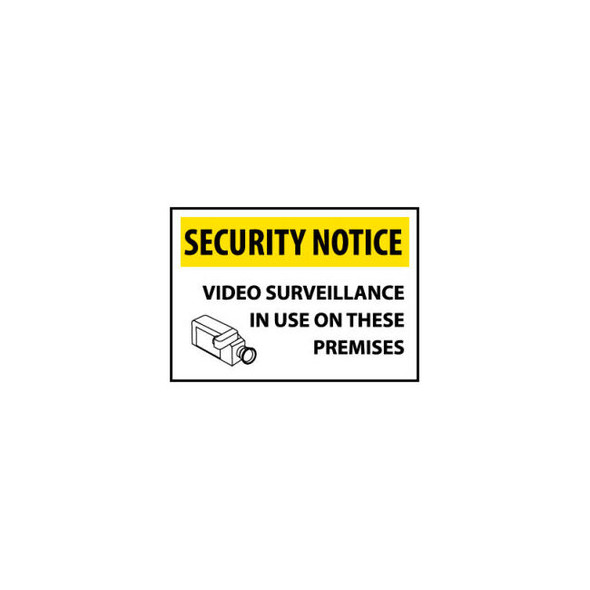 Security Notice Aluminum - Video Surveillance In Use On These Premises