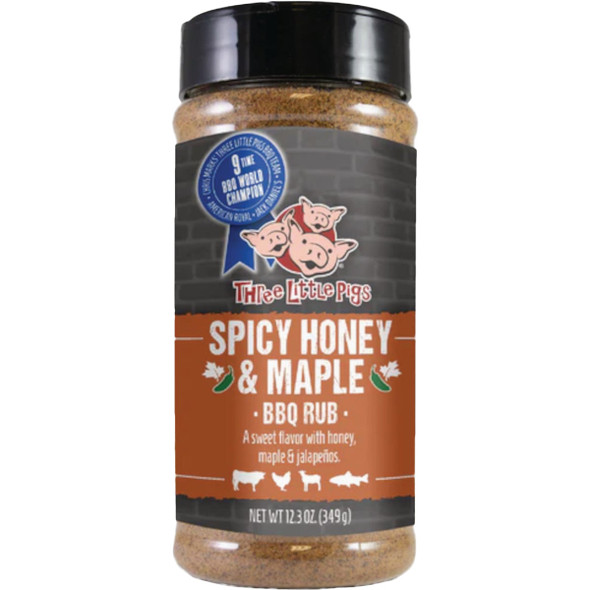Three Little Pigs 12.3 Oz. Spicy Honey & Maple BBQ Rub OW76902