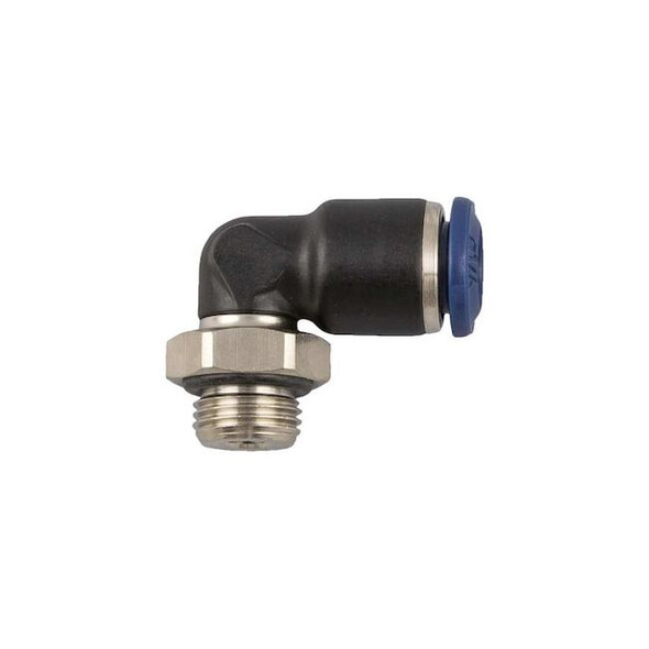 Aignep Usa Push to Connect Fitting, Nylon, Black 85110-05-04