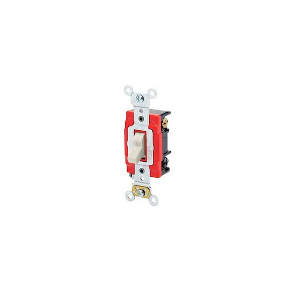 Leviton WallSwitch,2hp,Toggle,20A,LightAlmond 1223-2T