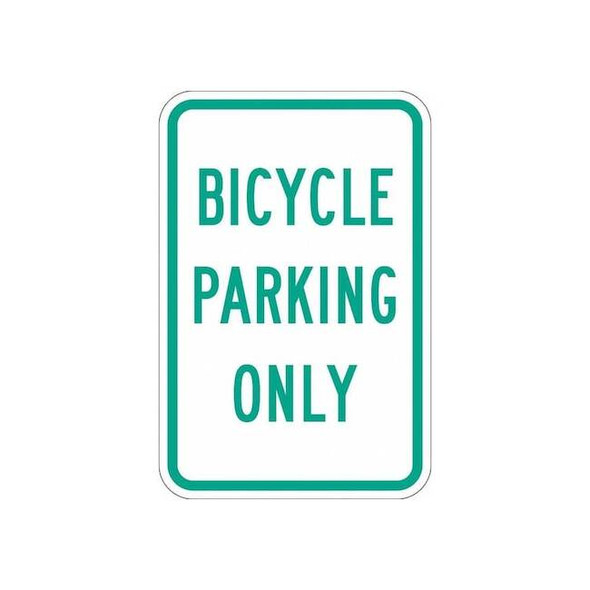 Lyle Bike Parking Sign,18" x 12, T1-1223-HI_12x18 T1-1223-HI_12x18