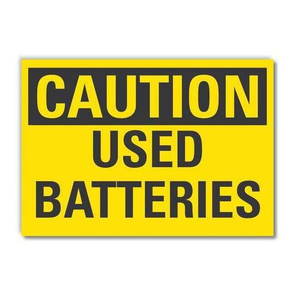 Caution Sign, 5 in H, 7 in W,Horizontal Rectangle, English, LCU3-0233-RD_7x5