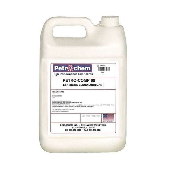 Petrochem Compressor Oil, 1 gal, Jug, 20 SAE Grade PETRO-COMP 68-001